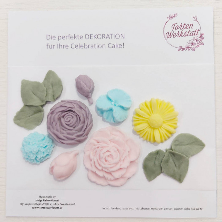 Celebration Aufleger Blumen pastel