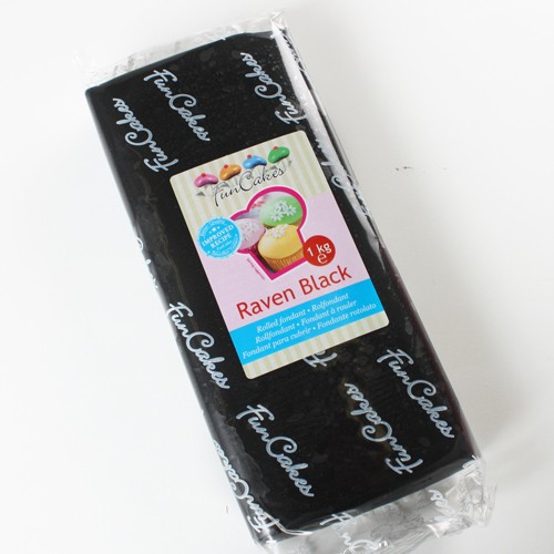 Fondantmasse 1kg black schwarz