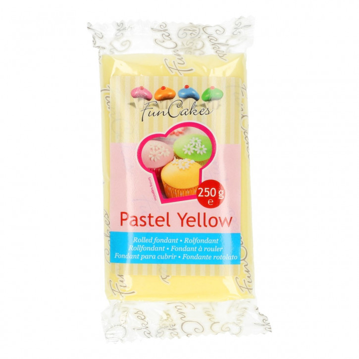 Fondantmasse 250g pastel yellow pastel gelb