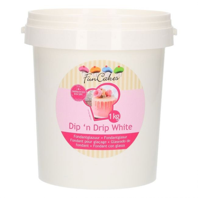 Fondantglasur Dip`n Drip White Weiß 1kg