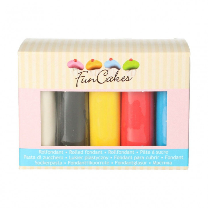 Fondantmasse Multipack Primärfarben 5x100g