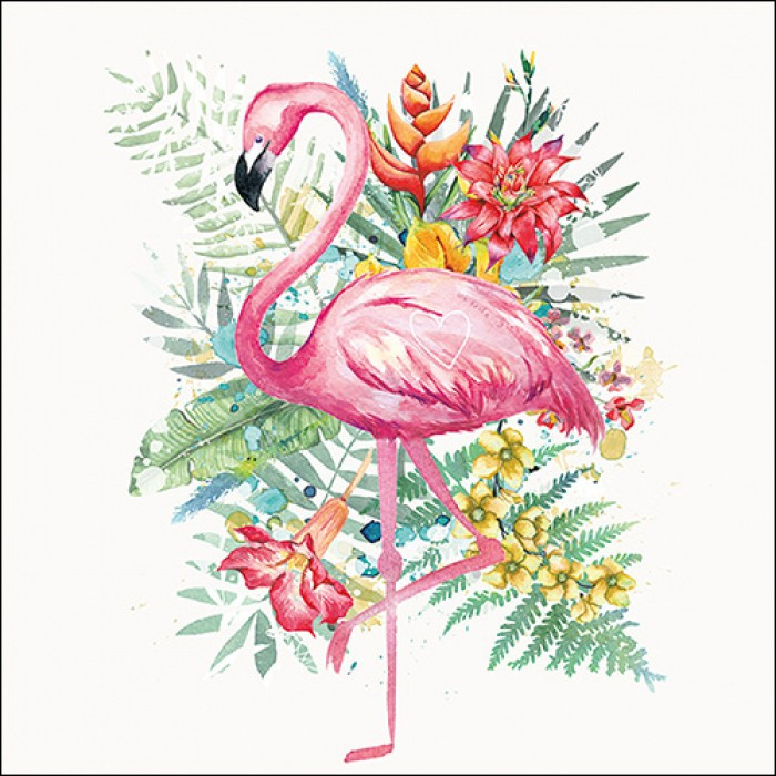 Servietten Tropical Flamingo