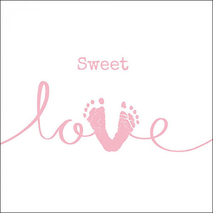 Servietten Sweet Love Girl