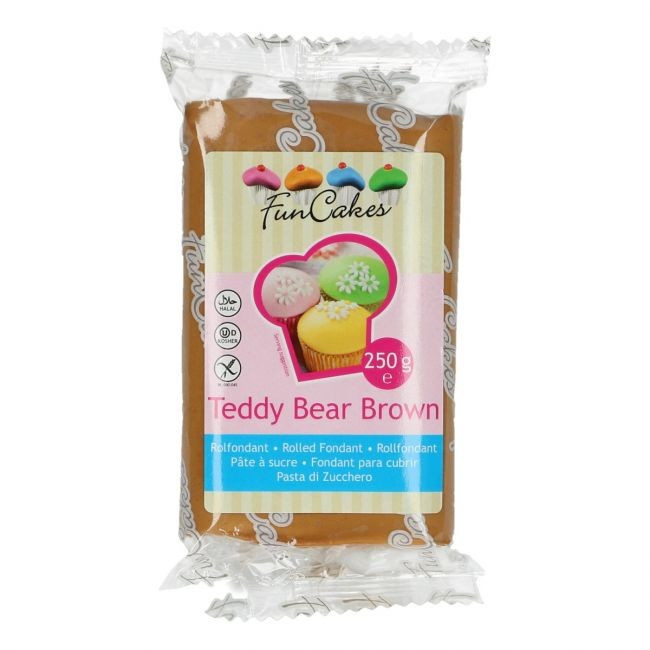 Fondantmasse 250g teddy bear brown braun