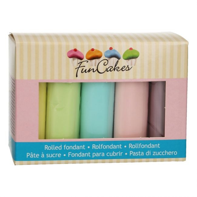 Fondantmasse Multipack Pastellfarben 5x100g