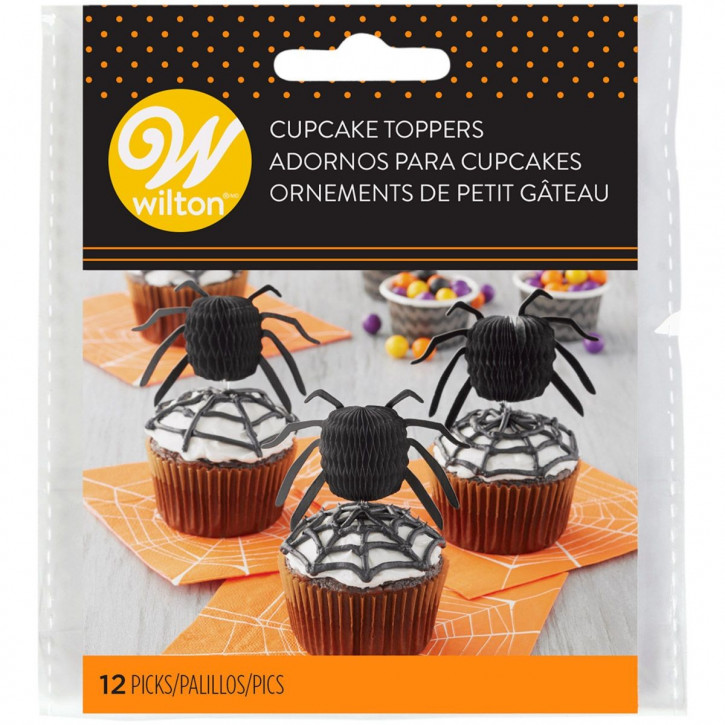 Cupcake Toppers Spider 12pc