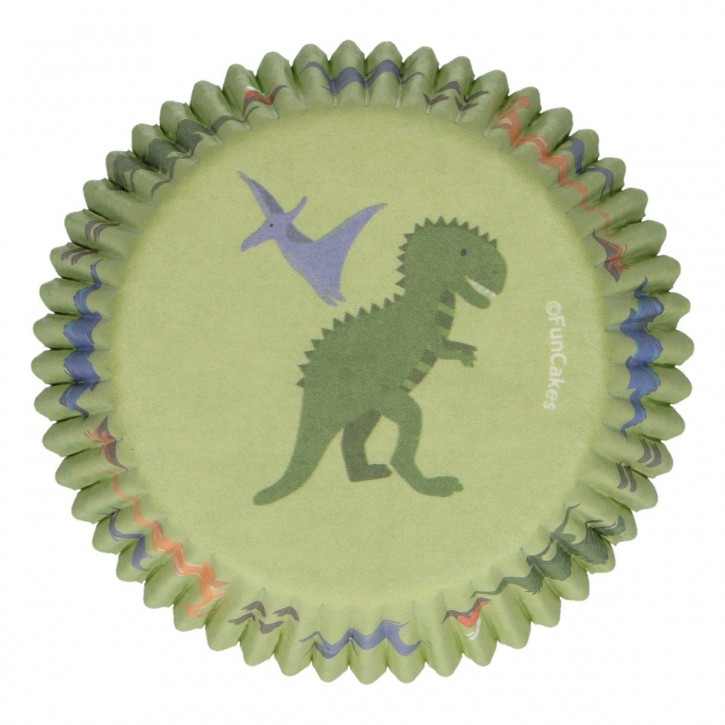 Papierbackförmchen Dino pk/48