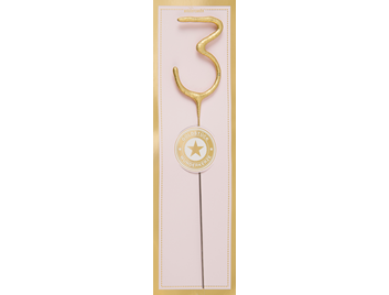 Wondercandle Zahl/Symbol gold 3