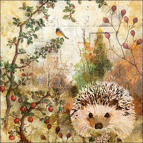 Servietten Autumn Hedgehog