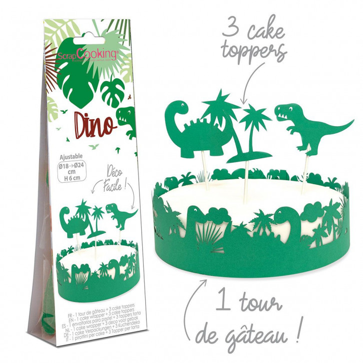 Cake Wrapper & Topper Dino