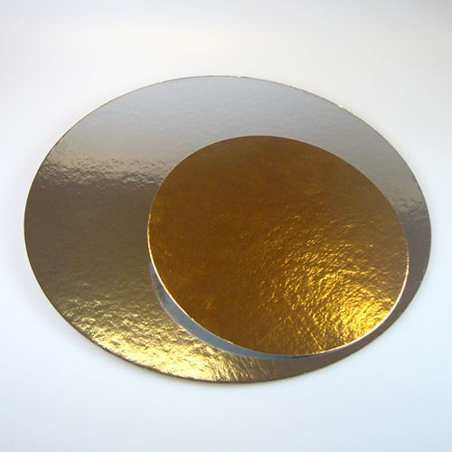 Kartonunterlagen silber/gold Rund 35cm 3pc