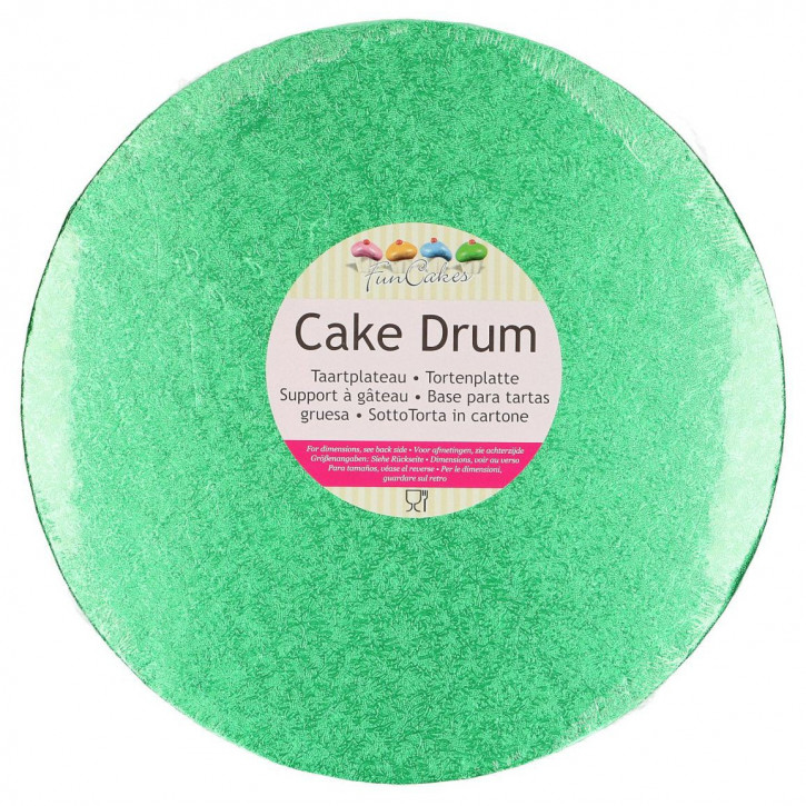 Cake Drum Round 12mm 30,0cm grasgrün