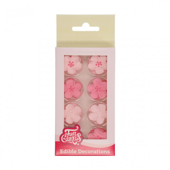 Zucker Dekoration Blümchen Mix rosa