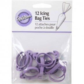 Icing Bag Ties pk/12, lila